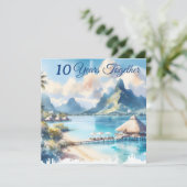 Jubiläum Bora Bora Karte (Stehend Vorderseite)