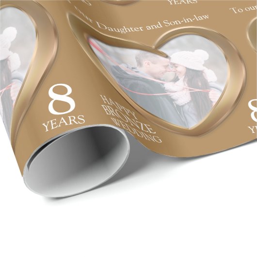 Jubiläum Bronze-Foto Geschenkpapier (Rolleneckpunkt)