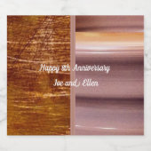 Jubiläum, Bronze und Töpferei Schaumweinetikett (Einzelnes Label)