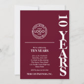 Jubiläum-Burgund Einladung (Vorderseite)