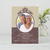 Jubiläum Cameo Foto Einladung (Stehend Vorderseite)