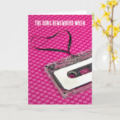 Jubiläum Cassette Tape Heart Karte (Gelbe Blume)