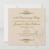 Jubiläum, Champagner-Blasen-Einladungen Einladung (Rückseite)