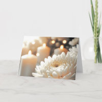 Jubiläum Chrysanthemum Blume und Kerzen