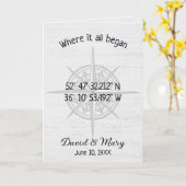 Jubiläum Compass GPS-Koordinaten Karte (Gelbe Blume)