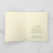 Jubiläum Cousin und Ehefrau Gelbe Rose Karte (Innenseite)