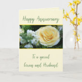 Jubiläum Cousin und Husband Gelbe Rose Karte (Gelbe Blume)