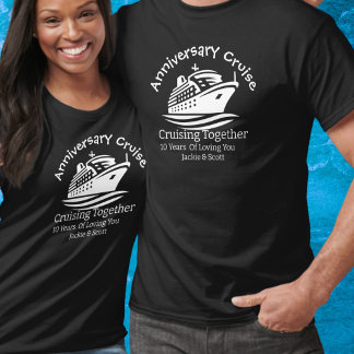 Jubiläum Cruise Black Personalize T - Shirt
