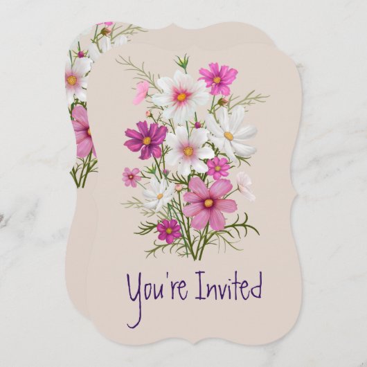 Jubiläum Daisy Garden Blume Einladung (Vorne/Hinten)