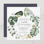 Jubiläum der 10. Hochzeit zum Aquarellfolien Save The Date (Vorne/Hinten)
