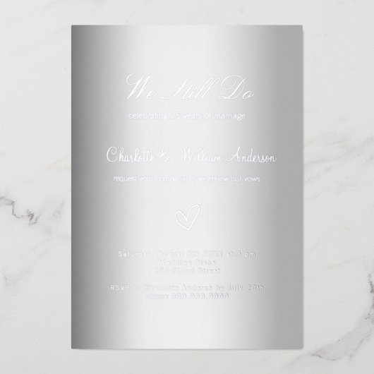 Jubiläum der 25. folieneinladung (Vorderseite)