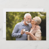 Jubiläum der 50. Hochzeit 2 Foto Einladung (Rückseite)