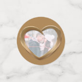 Jubiläum der 8. Bronze-Hochzeit Herz und Foto Konfetti (Klein Vorderseite)