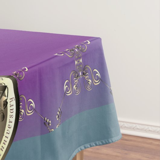 Jubiläum der 8. Hochzeit Bronze-Herz-Emblem Tischdecke (Beispiel)