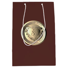 Jubiläum der 8. Hochzeit Bronze-Herz-Medaille Mittlere Geschenktüte