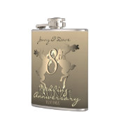 Jubiläum der 8. Hochzeit Bronze Rentier Flachmann (Links)