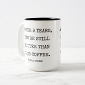 Jubiläum der 9. Potterie zum Jubiläum der Husband- Zweifarbige Tasse (Vorderseite Links)