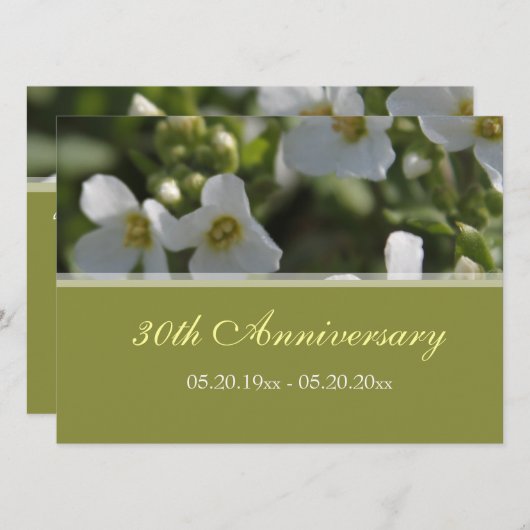 Jubiläum der Blume Einladung (Vorne/Hinten)