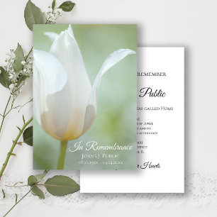 Jubiläum der Blume White Tulip Einladung