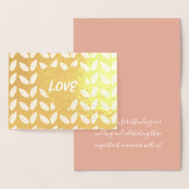 Jubiläum der Botanischen Hochzeit Liebe Valentines Folienkarte