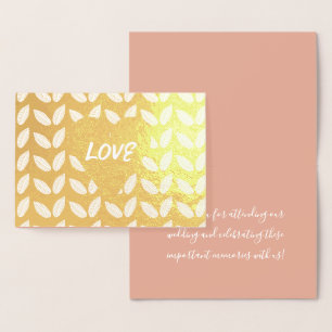 Jubiläum der Botanischen Hochzeit Liebe Valentines Folienkarte