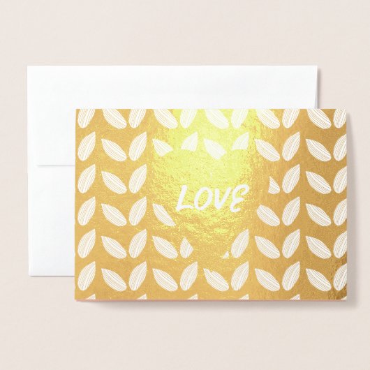 Jubiläum der Botanischen Hochzeit Liebe Valentines Folienkarte (Vorderseite mit Umschlag)