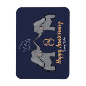 Jubiläum der Bronze niedliche Elefantenkarte Magnet (Vertikal)