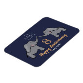 Jubiläum der Bronze niedliche Elefantenkarte Magnet (Linke Seite)