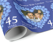 Jubiläum der Ehefrau hinzufügen Foto und Jahr Geschenkpapier (Rolleneckpunkt)