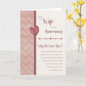 Jubiläum der Ehefrau - Warum Liebe ich dich? Karte (Gelbe Blume)