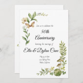 Jubiläum der Einladung zum 50. Jubiläum im Holzsti (Vorne/Hinten)