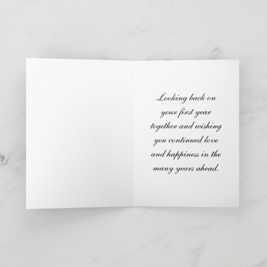 Jubiläum der ersten Hochzeit Karte (Innenseite)