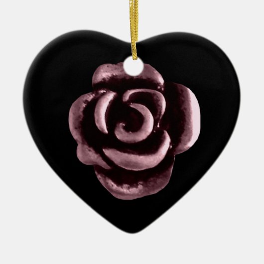 Jubiläum der gotischen Rose Keramik Ornament (Vorne)