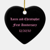 Jubiläum der gotischen Rose Keramik Ornament (Hinten)