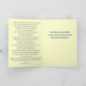 Jubiläum der Grusskarte der Priesterordination Karte (Innenseite)