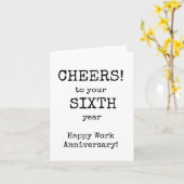 Jubiläum der guten Arbeit, Sechstes Jahr Karte (Gelbe Blume)