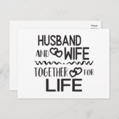 Jubiläum der Hochzeit der Schwarz-weißen Liebe Postkarte (Vorne/Hinten)