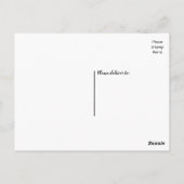 Jubiläum der Hochzeit der Schwarz-weißen Liebe Postkarte (Rückseite)