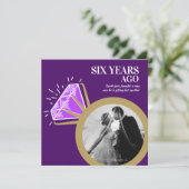 Jubiläum der Hochzeit - Fotos Einladung (Stehend Vorderseite)