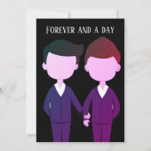 Jubiläum der Hochzeit Gay Men - Romantisches Zitat Karte (Vorderseite)