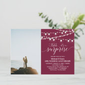 Jubiläum der Hochzeit in Burgund im 40. Foto Einladung (Stehend Vorderseite)