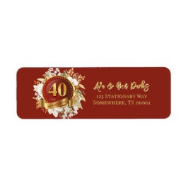 Jubiläum der Hochzeit in Burgund und Gold