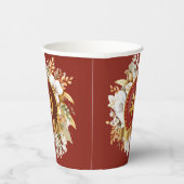 Jubiläum der Hochzeit in Burgund und Gold Pappbecher (Rechts)