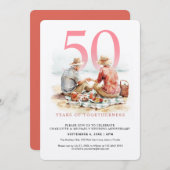 Jubiläum der Hochzeit in der Liebe Einladung (Vorne/Hinten)