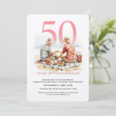 Jubiläum der Hochzeit in der Liebe Einladung (Stehend Vorderseite)