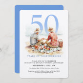 Jubiläum der Hochzeit in der Liebe Einladung (Vorne/Hinten)