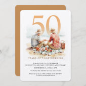 Jubiläum der Hochzeit in der Liebe Einladung (Vorne/Hinten)