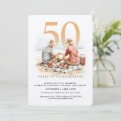 Jubiläum der Hochzeit in der Liebe Einladung (Stehend Vorderseite)