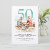 Jubiläum der Hochzeit in der Liebe Einladung (Stehend Vorderseite)