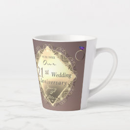 Jubiläum der Hochzeit Iolite & Brass Tasse